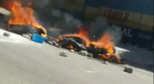 Another One Burns On Tires In Haiti