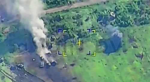 Destruction of Ukrainian armored vehicles that tried to advance on the Russian land