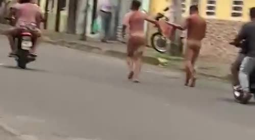 Thieves Forced To Run Naked