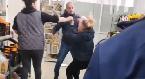 Man Knocks Out Ex Wife Inside The Convience Store In Russia