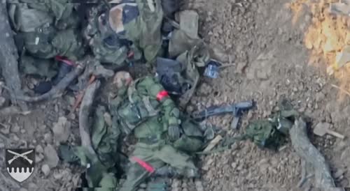 A bunch of dead soldierss after failed attempt to attack near Svatovo