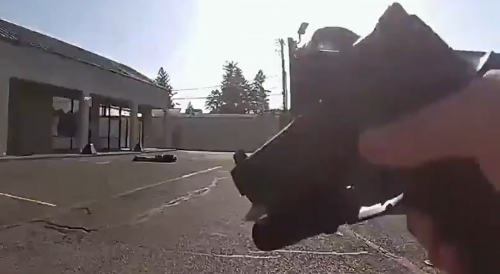 Vancouver police body worn cam shows fatal shooting of robbery suspect at Heights Shopping Mall.