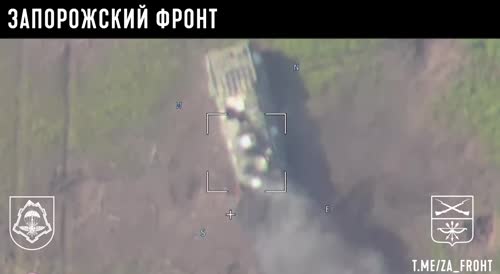 Attacks on the Leopard 2A6 tank and BTR-80 of the Ukrainian army in the Zaporozhye direction