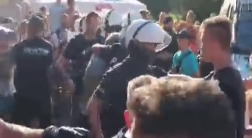 Polish Police Try Their Best To Protect Migrants From Mob Of Men After Molesting Several Young Girls At Swimming Pool