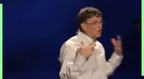 Bill Gates releases mosquitoes into the crowd.