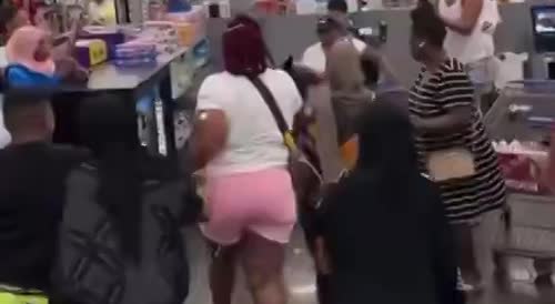 Checkout Walmart fight.