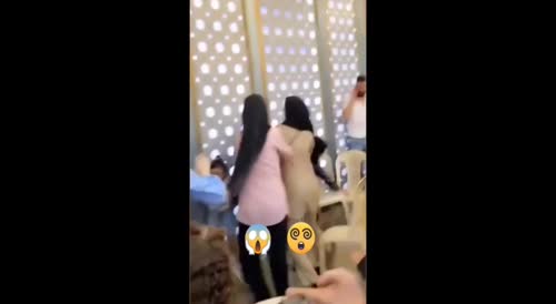 Arab Mothers Beat Each Other At End Of The Year School Party While Holding Babies