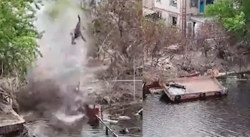 Ambushing Russians: Artillery Sends Soldier FLYING