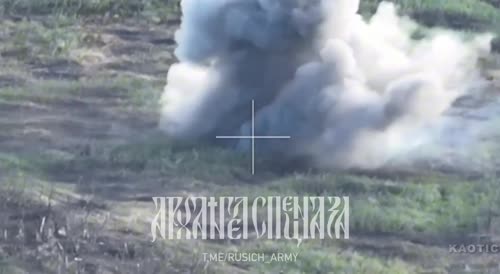 Ukrainian tank ran over a mine