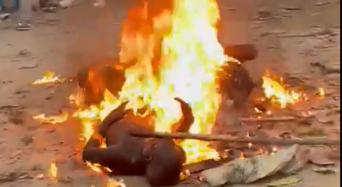 Angolan Thieves Caught, Beaten and Set on Fire