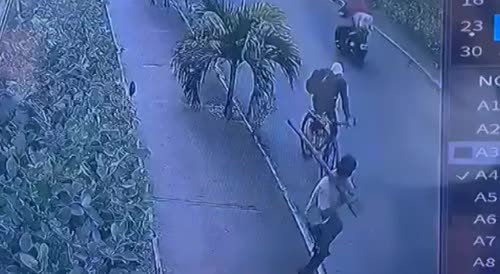 Bicycle Thief Takes Metal Pole to the Face