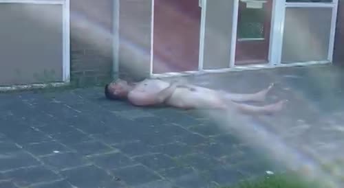 Naked Man Takes on The Dutch Police