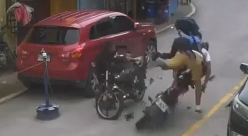 Head On Crash Of Motorcycles In Honduras