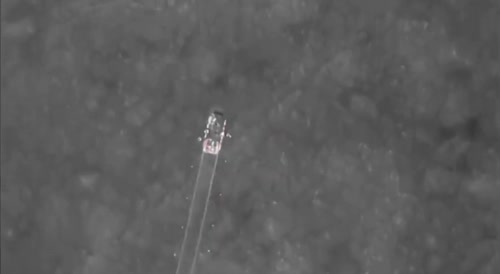 Invaders gets hit with drone bomb while planting antitank mines
