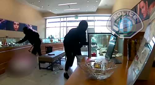California: Masked robbers smash their way through Irvine jewelry store