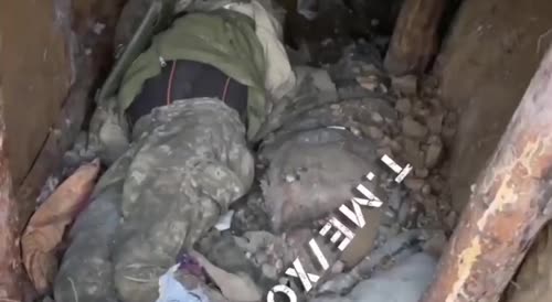 Killed soldiers of Ukraine in the dugout