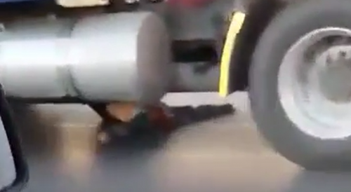 Truck Driver Drags Poor Bastard Around Mexico