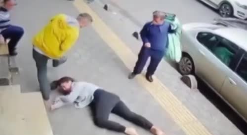 Human "missile" nearly takes out two unsuspecting people.(repost)