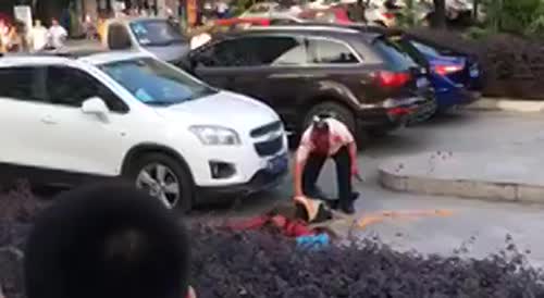 Chinese guy rips apart another chinese guy in parking lot,(repost)