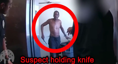 Cops Stop Man With Knife