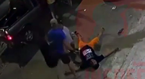 Drunk Man Got A Problem Outside The Bar In Cancun, Mexico