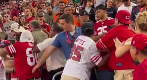 49ers vs Broncos Fans Brawl