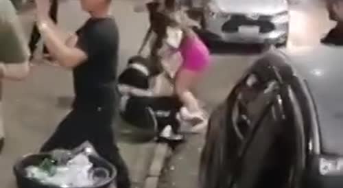 Drunk girls fight