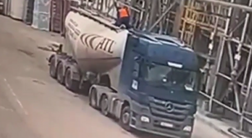 Cement Truck Driver Instant Death
