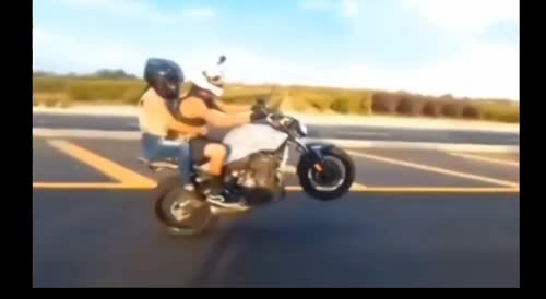 Biker saving friend before he turned into ghostrider