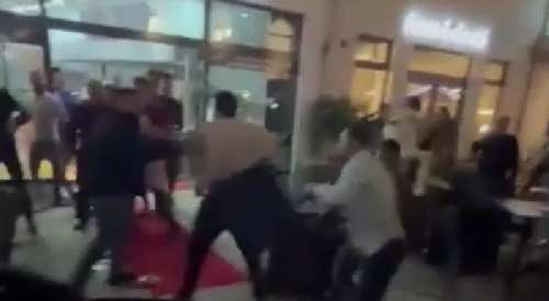 Immigrants Provoke A Fight Outside The Restaurant In Germany
