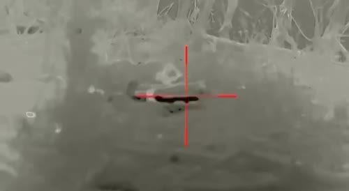 Ukrainian Sniper Kills Russian at Night