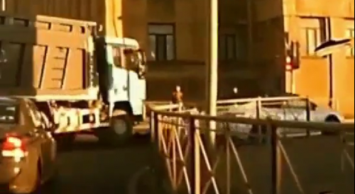 Scooter Rider Gets Killed By Truck In St Petersburg, Russia