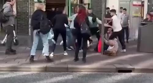 Arab Migrants fights in Germany "Lübeck"
