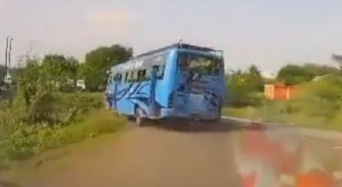Typical Bus Wash In India (18 injured)