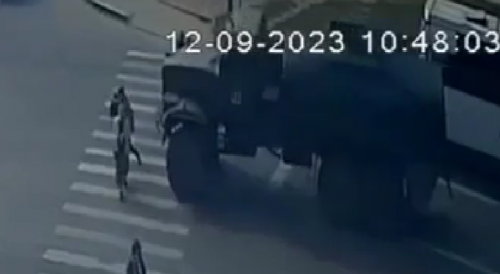 Female Pedestrian Ran Over By Military Truck