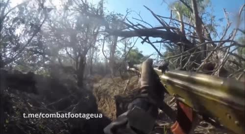 Storming of Ruzzian positions by Ukrainian soldiers