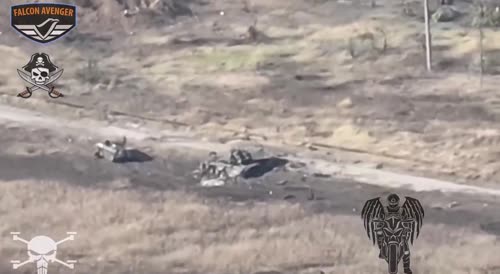 Dead and injured invaders falling off personnel carrier after FPV drone hit