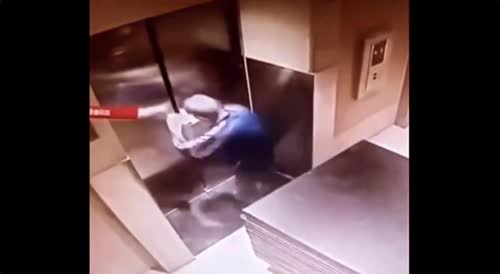 Worker gets pushed down elevator shaft while unloading(repost)