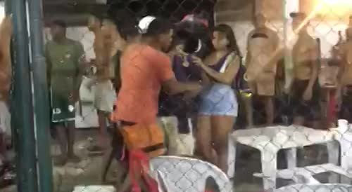 Gangs Of Soccer Fans Fighting In Brazil