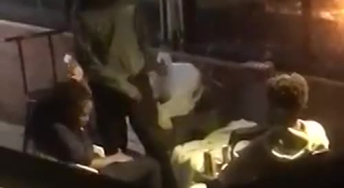 Moron repeatedly assaulting GF inside the restaurant in Kenya