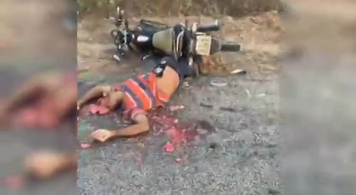 Biker Crashes Then Gets Head Ran Over
