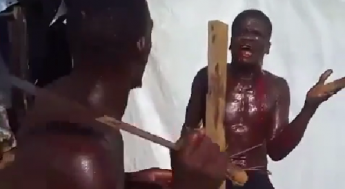 POS Who Flogged His Wife Gets Spanked With Machete