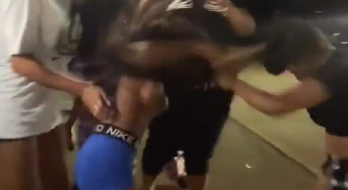Tits Go Flying In Semi-Sanctioned Parking Lot Fight