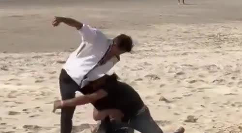 Fighting at the Beach
