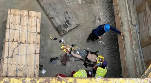 Construction Site Worker Falls Into Elevator Shaft