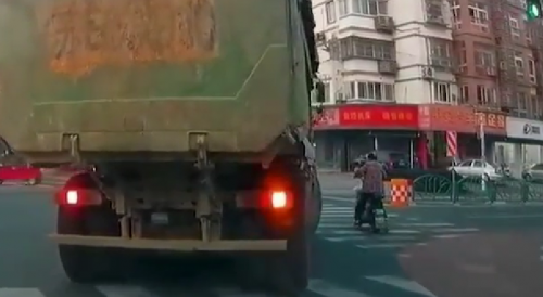 Garbage Truck Taking Life Of A Scooter Rider