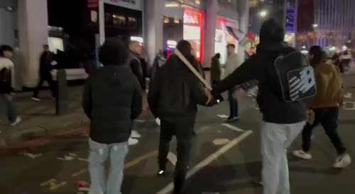 Pro Palestine Protesters Fight In london