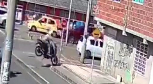 Motorcycle accident in Colombia