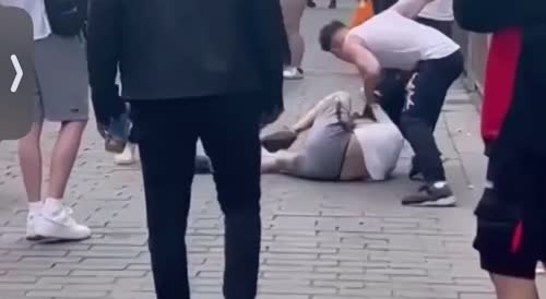 Guy Gets Jumped by Mob in Luton, England