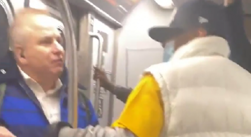 Thug attempts to slash the throat of a White man on the NYC subway